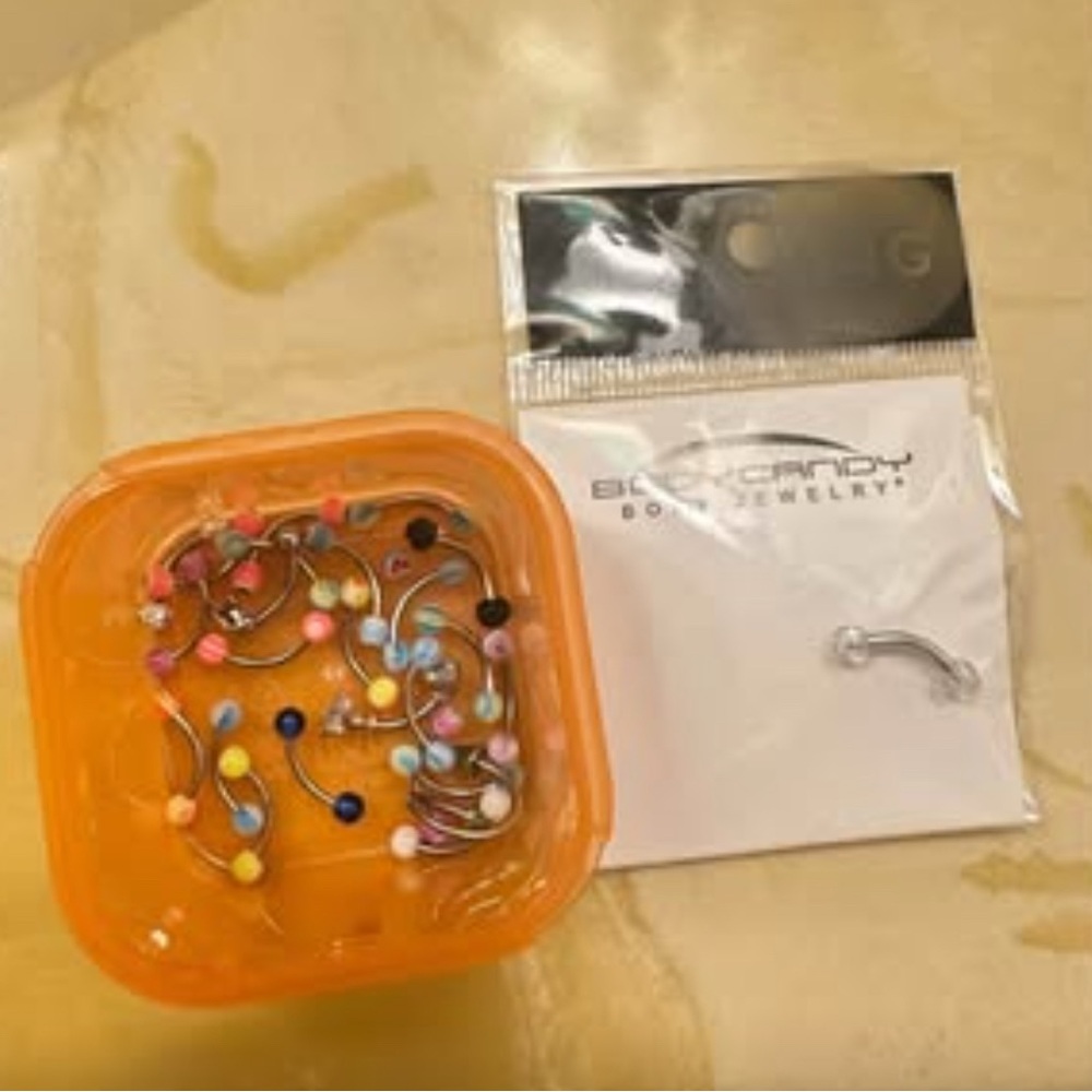 Colorful Eyebrow Rings 16g/8mm